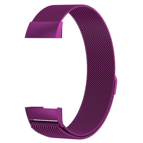 Fitbit Charge 3 & 4 milanaise Armband - Größe: Klein - Lila