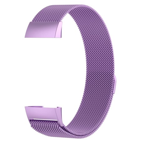 Fitbit Charge 3 & 4 milanaise Armband - Größe: Klein - Hell lila