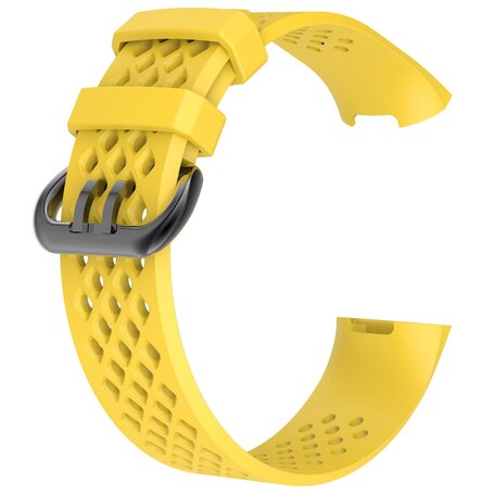Fitbit Charge 3 & 4 Sportband - Größe: Groß - Gelb