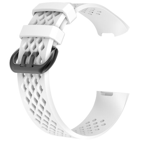 Fitbit Charge 3 & 4 Sportband - Größe: Groß - Weiß