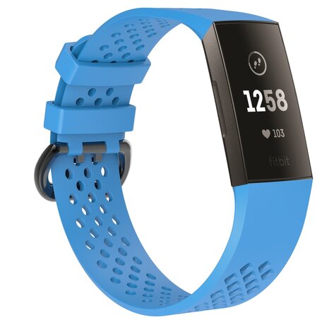 Fitbit Charge 3 & 4 Sportband - Größe: Groß - Blau