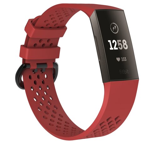 Fitbit Charge 3 & 4 Sportband - Größe: Groß - Rot