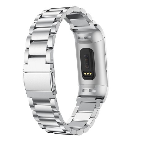 Fitbit Charge 3 & 4 Metallband - Silber