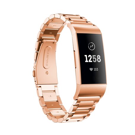 Fitbit Charge 3 & 4 Metallband - Rose Gold