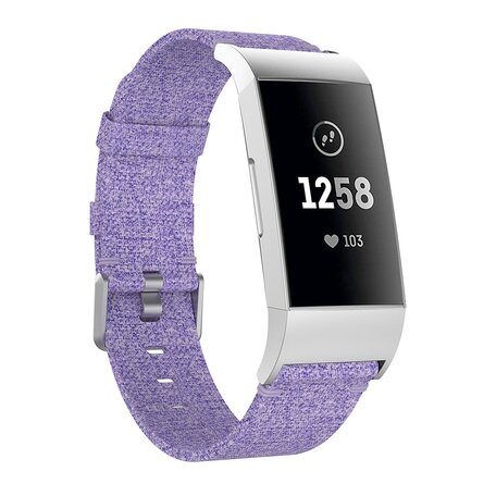 Fitbit Charge 3 & 4 Nylonband - Hell lila