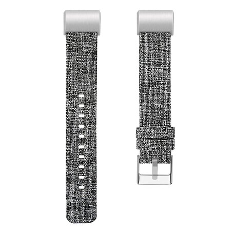 Fitbit Charge 2 Canvas-Armband - Größe: Groß - Grau