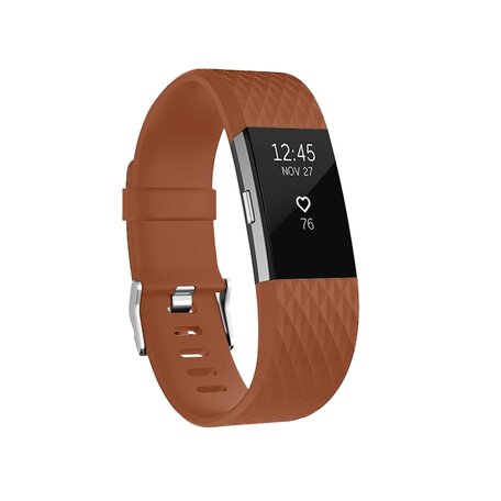 Fitbit Charge 2 Silikonband - Größe: Klein - Kaffee