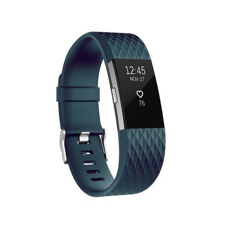 Fitbit Charge 2 Silikonarmband - Größe: Klein - Grau-Blau