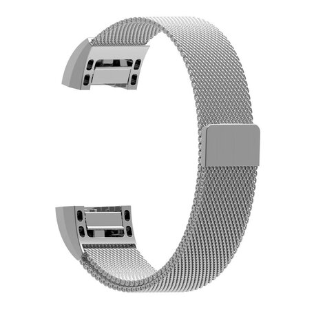 Fitbit Charge 2 milanaise Armband - Größe: Klein - Silber