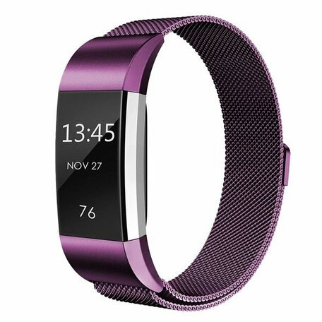 Fitbit Charge 2 milanaise Armband - Größe: Klein - Lila
