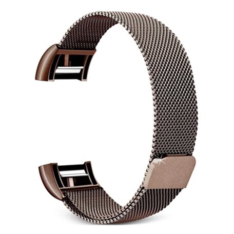 Fitbit Charge 2 milanaise Armband - Größe: Klein - Braun