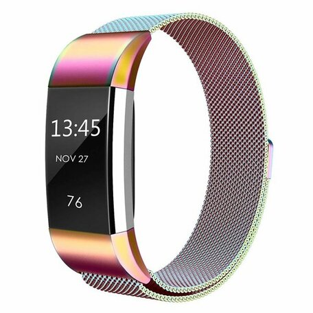 Fitbit Charge 2 milanaise Armband - Größe: Groß - Multicolour