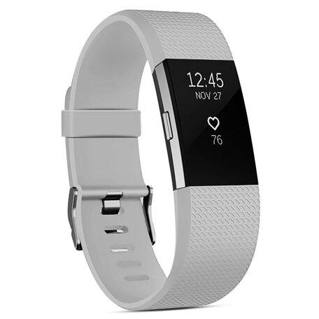 Fitbit Charge 2 Sportband - Größe: Large - Hellgrau