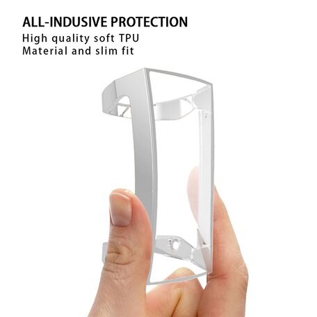 Fitbit Charge 2 TPU-Hülle (vollständig geschützt) - Silber
