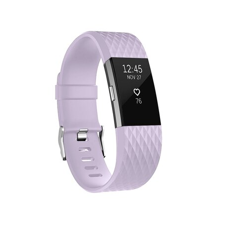 Fitbit Charge 2 Silikonarmband - Größe: Groß - Flieder