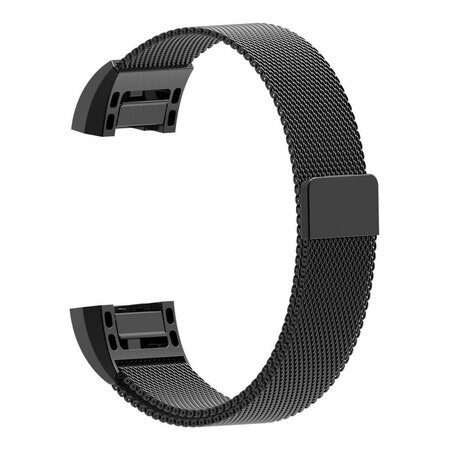 Fitbit Charge 2 milanaise Armband - Größe: Groß - Schwarz
