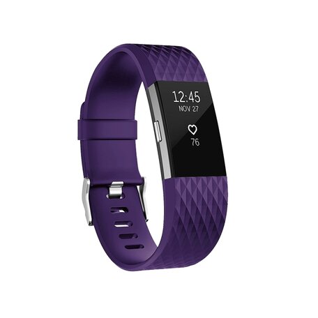 Fitbit Charge 2 Silikonband - Größe: Groß - Lila