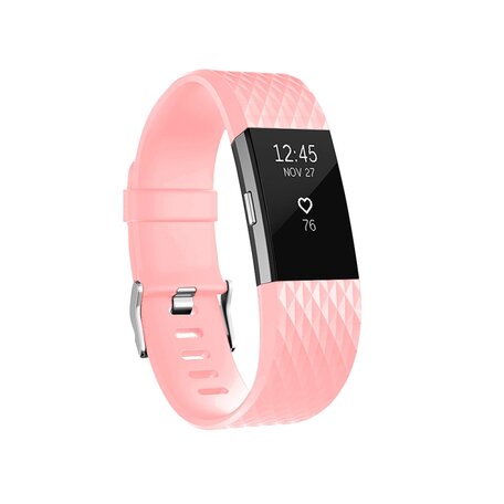 Fitbit Charge 2 Silikonband - Größe: Groß - Rosa