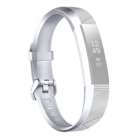 Fitbit Alta Silikonband - Größe: Groß - Silber