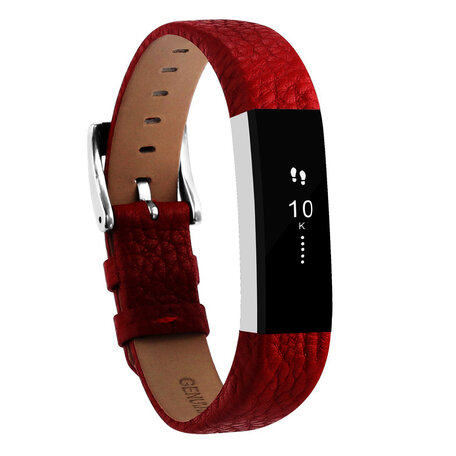 Lederband Fitbit Alta - Dunkelrot