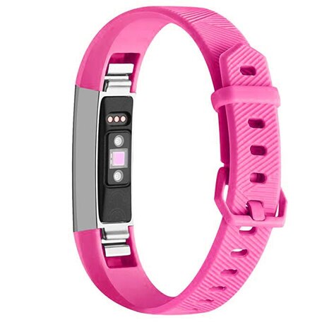 FitBit Alta HR Silikonarmband mit Schnalle - Größe: Large - Pink