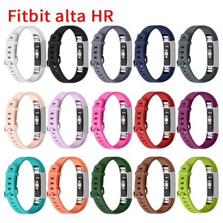 FitBit Alta HR Silikonarmband mit Schnalle - Größe: Large - Pink