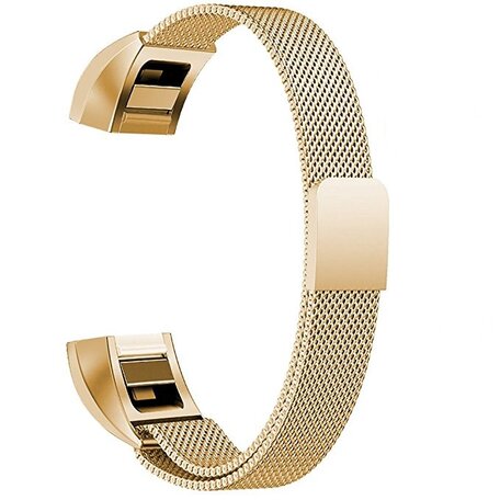 FitBit Alta HR - Milanaise-Armband - Größe: Groß - Gold