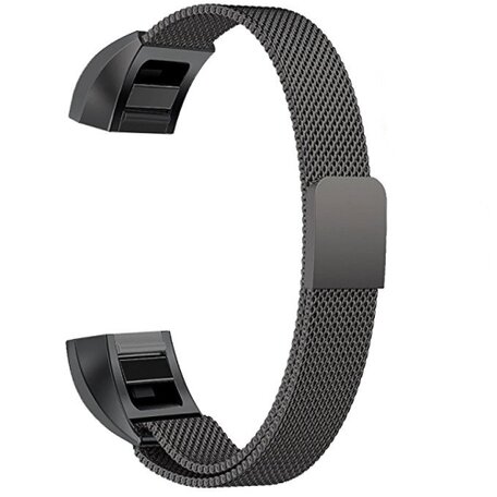 FitBit Alta HR - Milanaise-Armband - Größe: Groß - Schwarz