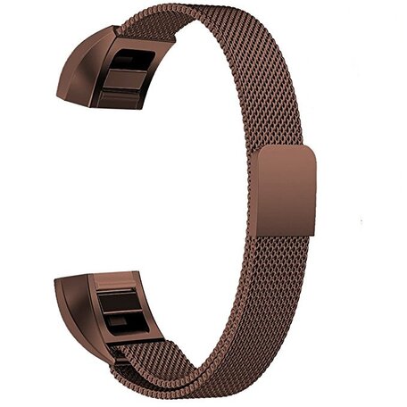 FitBit Alta HR Milanaise Armband - Größe: Groß - Kaffee