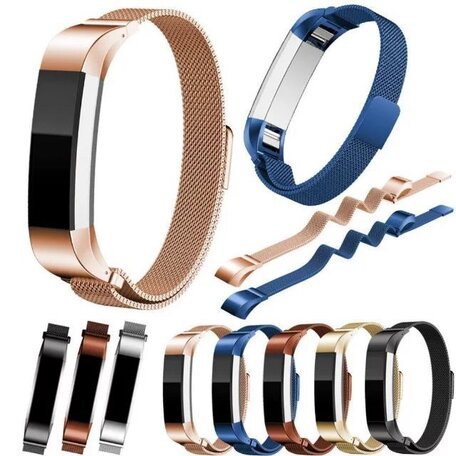 FitBit Alta HR - Milanaise-Armband - Größe: Klein - Gold