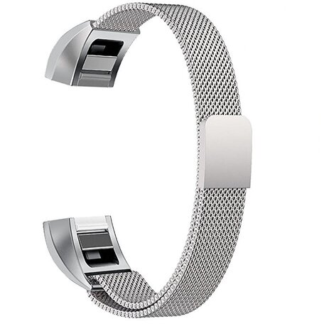 FitBit Alta HR Milanaise-Armband - Größe: Klein - Silber