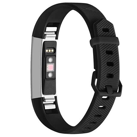 FitBit Alta HR Silikonarmband mit Schnalle - Größe: Groß - Schwarz