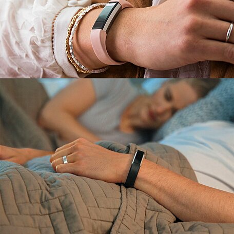 Fitbit Alta Silikonarmband - Größe: Groß - Schwarz