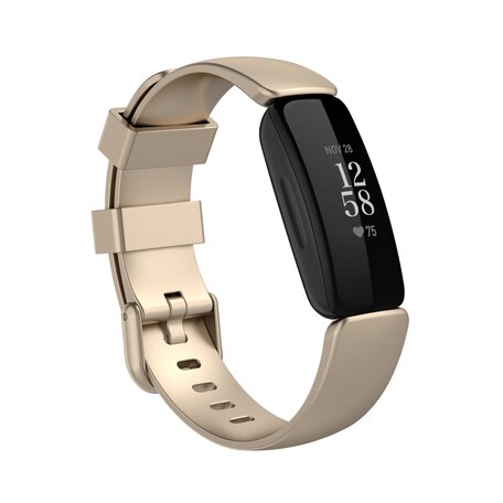 Fitbit Inspire 2 & Ace 3 - Sportarmband mit Schnalle - Größe: Large - Champagner Gold