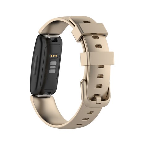 Fitbit Inspire 2 & Ace 3 - Sportarmband mit Schnalle - Größe: Large - Champagner Gold