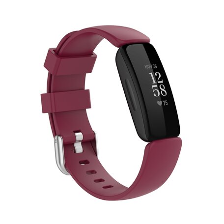 Fitbit Inspire 2 & Ace 3 - Sportarmband mit Schnalle - Größe: Large - Bordeaux