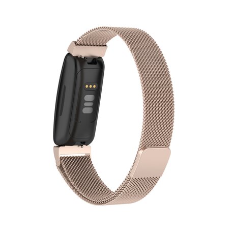 Fitbit Inspire 2 & Ace 3 Milanaise Armband - Größe: Groß - Vintage Gold