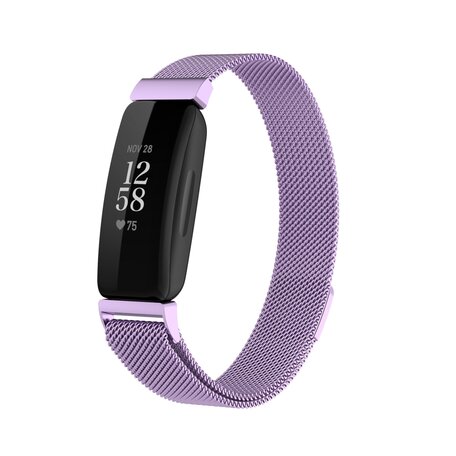 Fitbit Inspire 2 & Ace 3 Milanaise Armband - Größe: Groß - Flieder