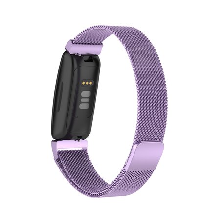 Fitbit Inspire 2 & Ace 3 Milanaise Armband - Größe: Groß - Flieder