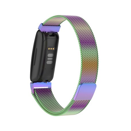 Fitbit Inspire 2 & Ace 3 Milanaise Armband - Größe: Groß - Mehrfarbig