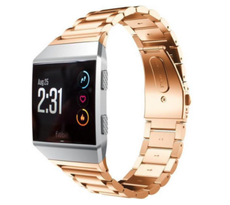 Fitbit Ionic - Gliederarmband Edelstahlband - Roségold