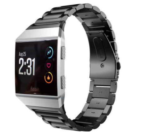 Fitbit Ionic - Link-Armband Edelstahlband - Schwarz