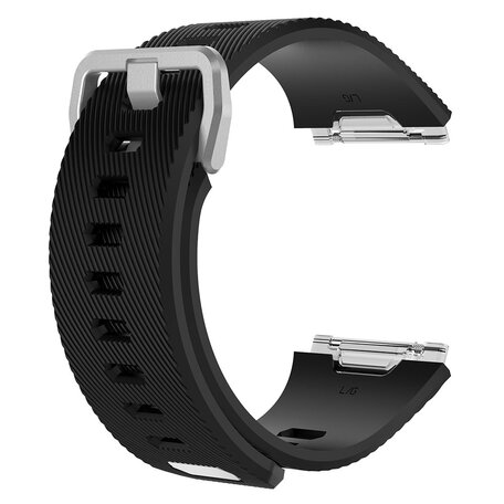 Fitbit Ionic Silikonband mit Schnalle - Größe: Large - schwarz