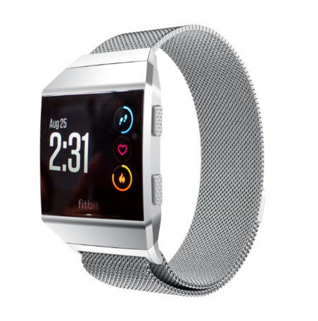 Fitbit Ionic Milanaise Armband - Größe: Klein - Silber