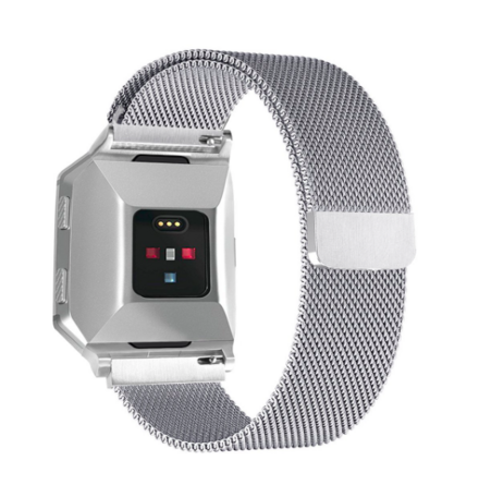 Fitbit Ionic Milanaise Armband - Größe: Klein - Silber
