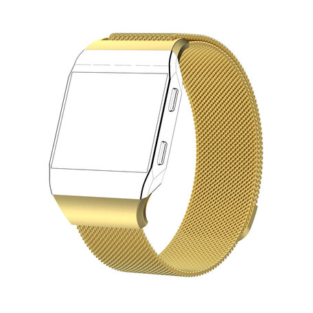Fitbit Ionic Milanaise Armband - Größe: Groß - Gold