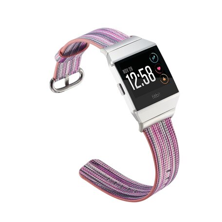 Fitbit Ionic TPU Armband - Fuschia / Silber