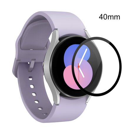 Displayschutzfolie aus gehärtetem Glas - Vollständige Abdeckung - Geeignet für die Samsung Galaxy Watch 5 - 40mm