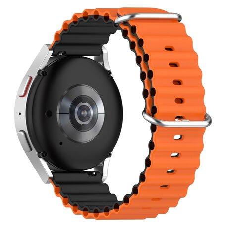 Samsung Galaxy Watch 4 - 40mm & 44mm - Ocean Style Armband - Orange / schwarz