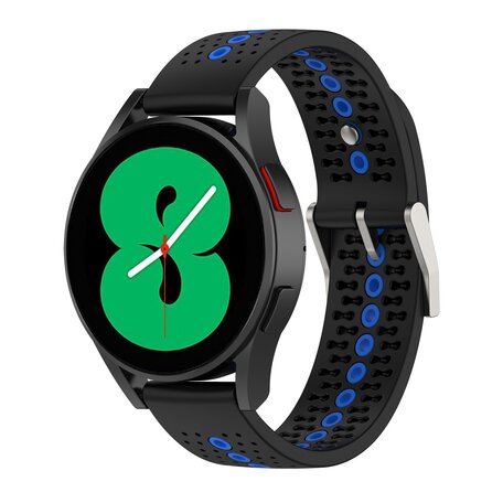 Samsung Galaxy Watch 4 - 40mm & 44mm - Dot Pattern Armband - Schwarz mit blau